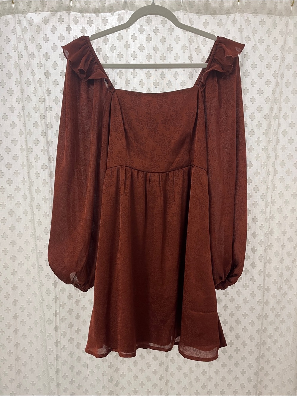 Rust mini dress
